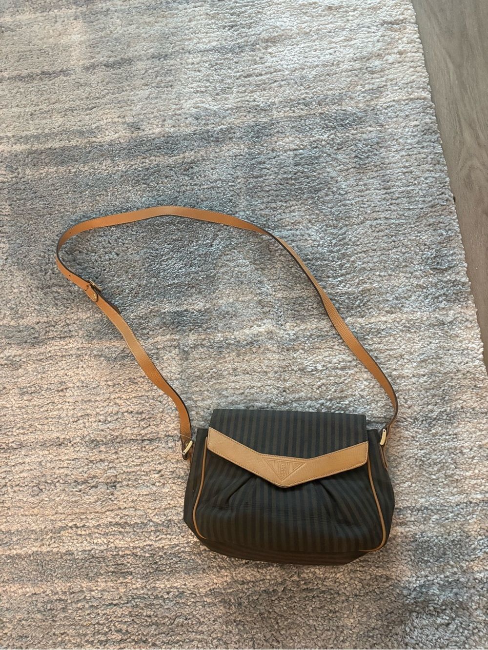 Fendi Vintage Striped Crossbody Bag